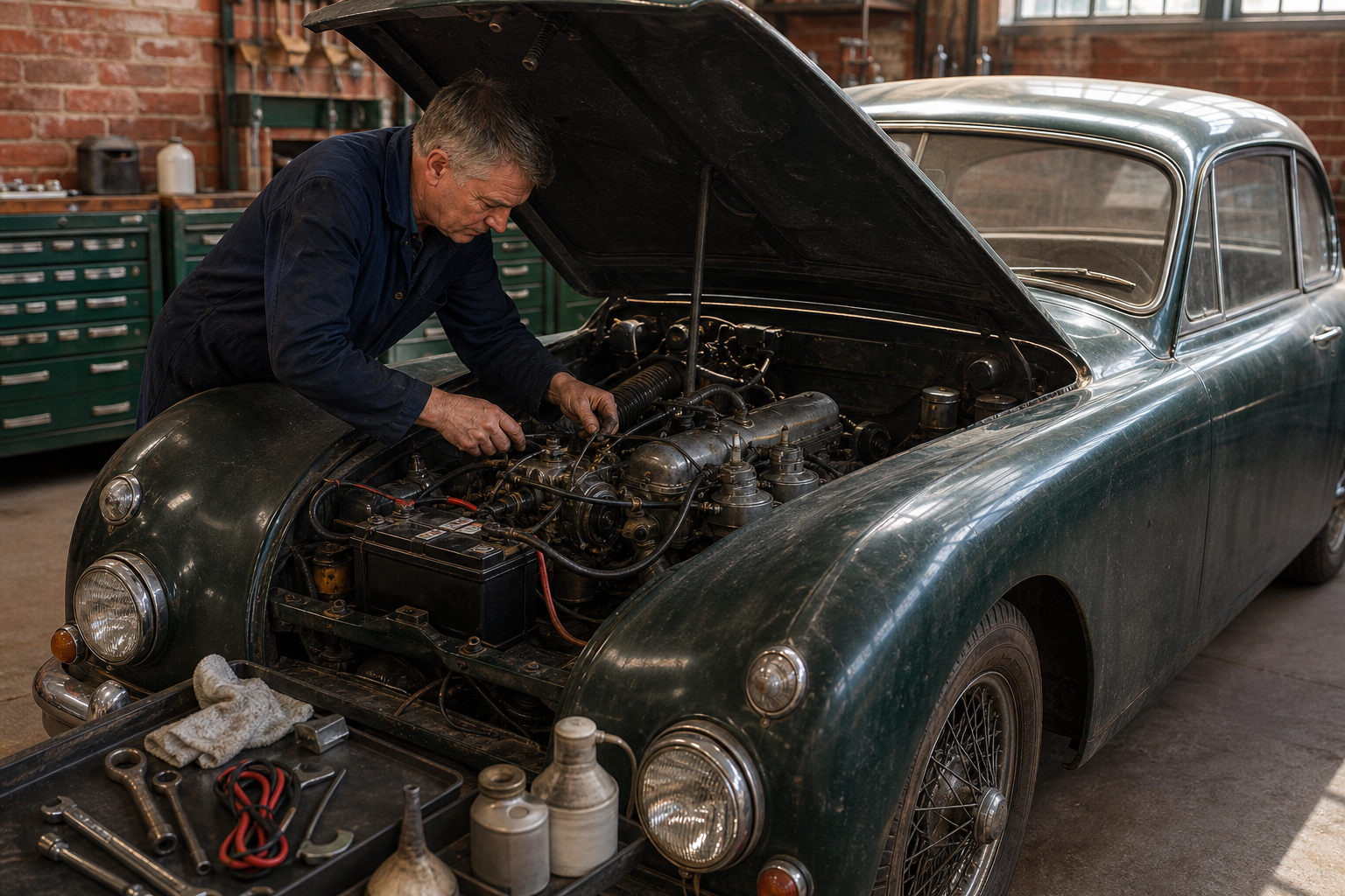 Careful recommissioning of a stored classic car