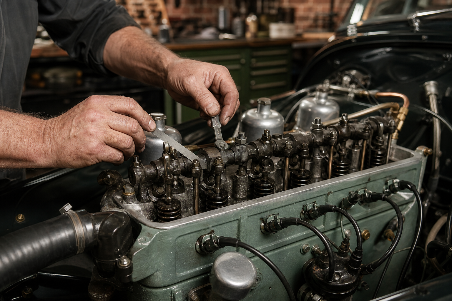 Tappet adjustment on a classic engine